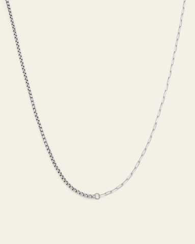Dual Chain 03 - Sterling Silver 16" + 2" Extension
