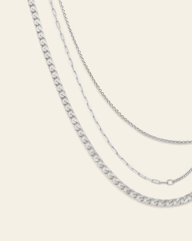 Everyday Chain Set - Sterling Silver