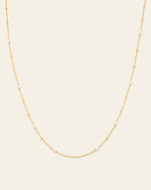 Iris Pearl Necklace - Gold Vermeil