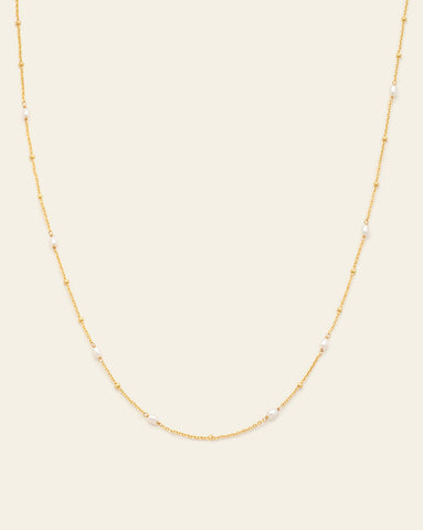Iris Pearl Necklace - Gold Vermeil