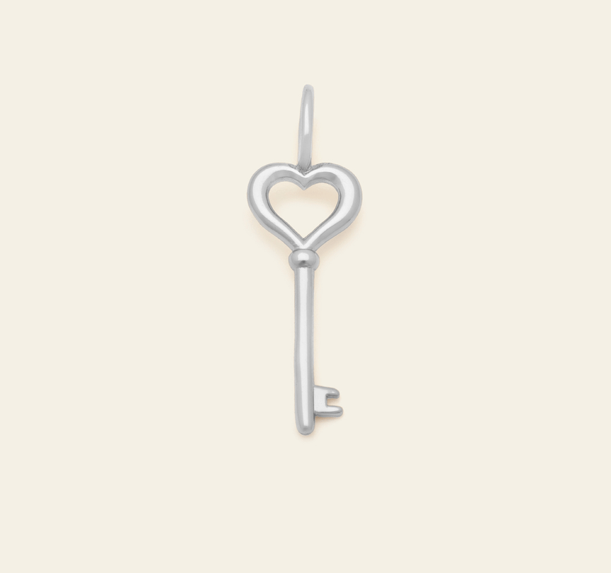 Key to My Heart Pendant - Sterling Silver