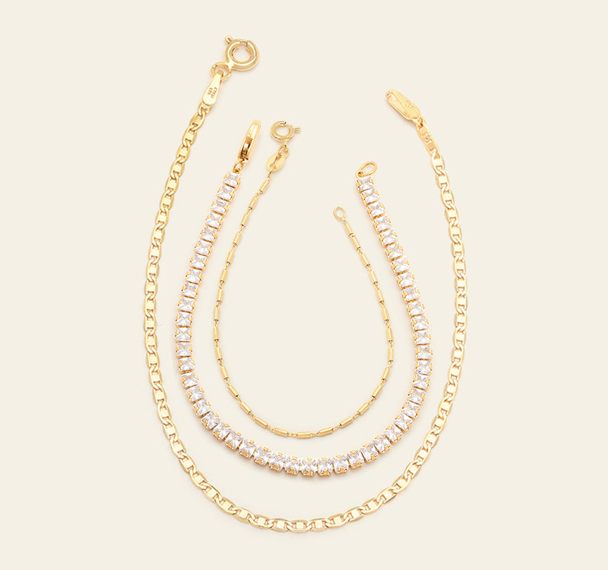Luxe Bracelet Set - Gold Vermeil/Plated