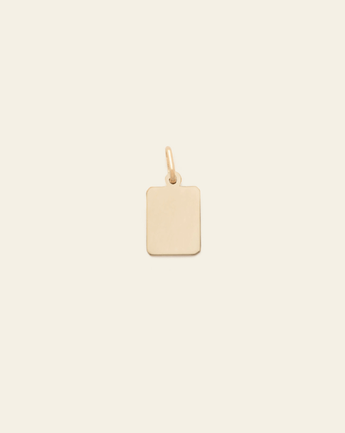 Mini Tag Pendant - 10k Solid Gold