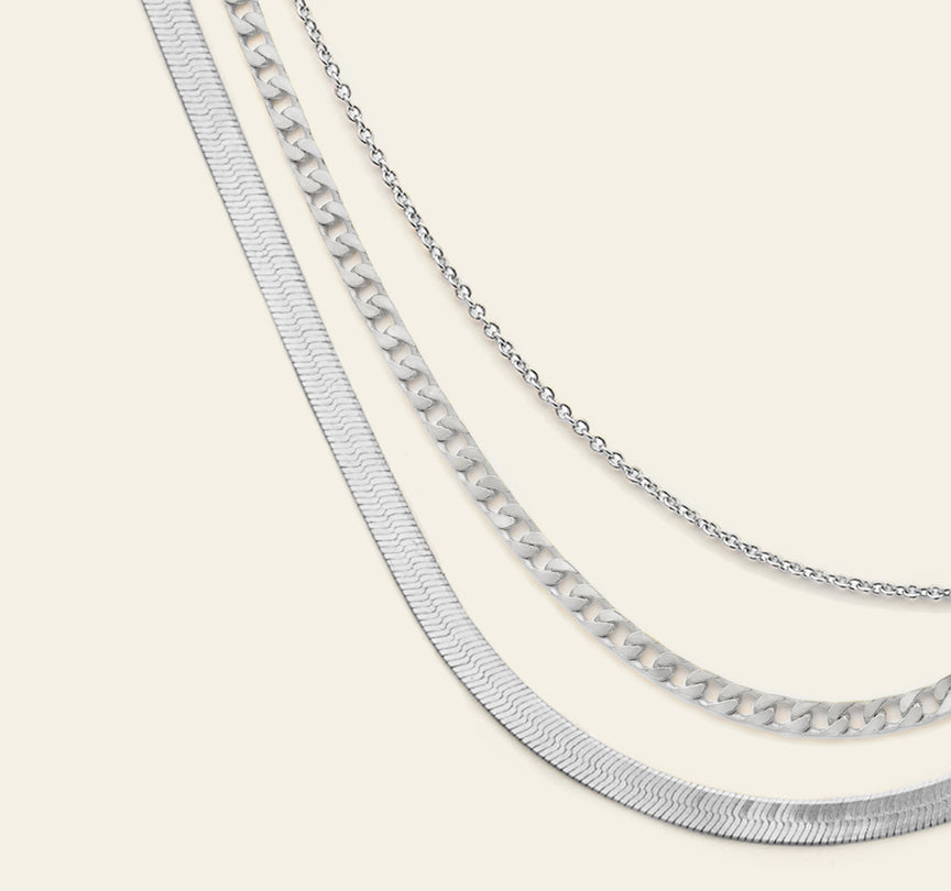 Signature Chain Set - Sterling Silver