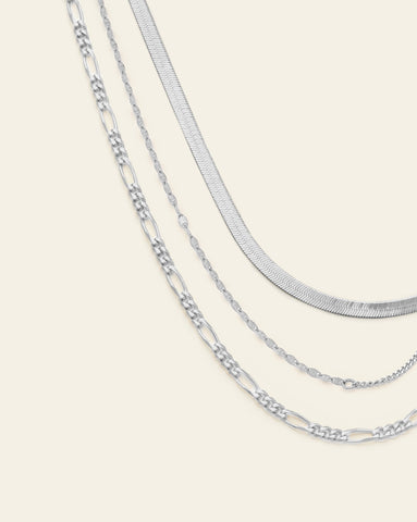 Statement Chain Set - Sterling Silver