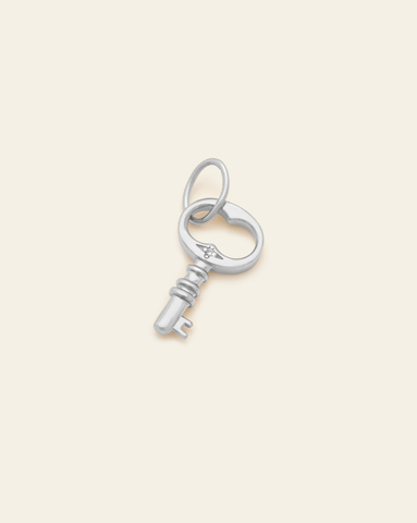 Vintage Key Pendant - Sterling Silver