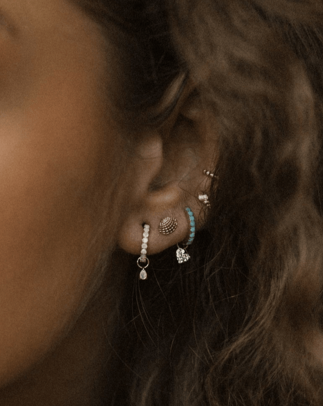 Opal Teardrop Earring Charm - 10k Solid Gold