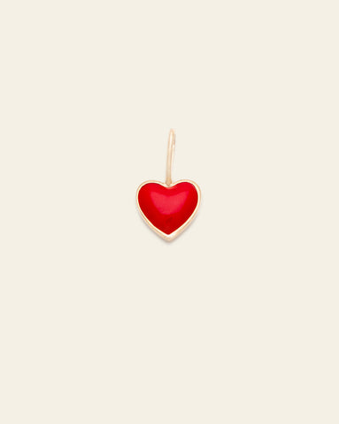 Red Heart Charm - 14k Solid Gold