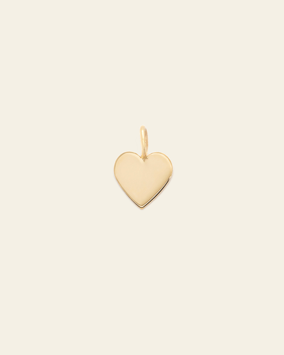10mm Heart Charm - 10k Solid Gold
