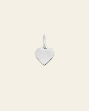 10mm Heart Charm - Sterling Silver