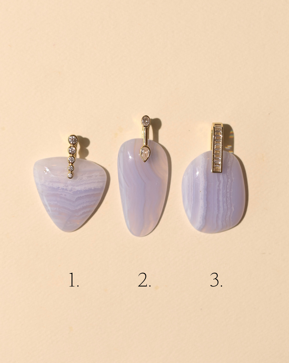 Stone Pendant - Blue Lace Agate/Group 4