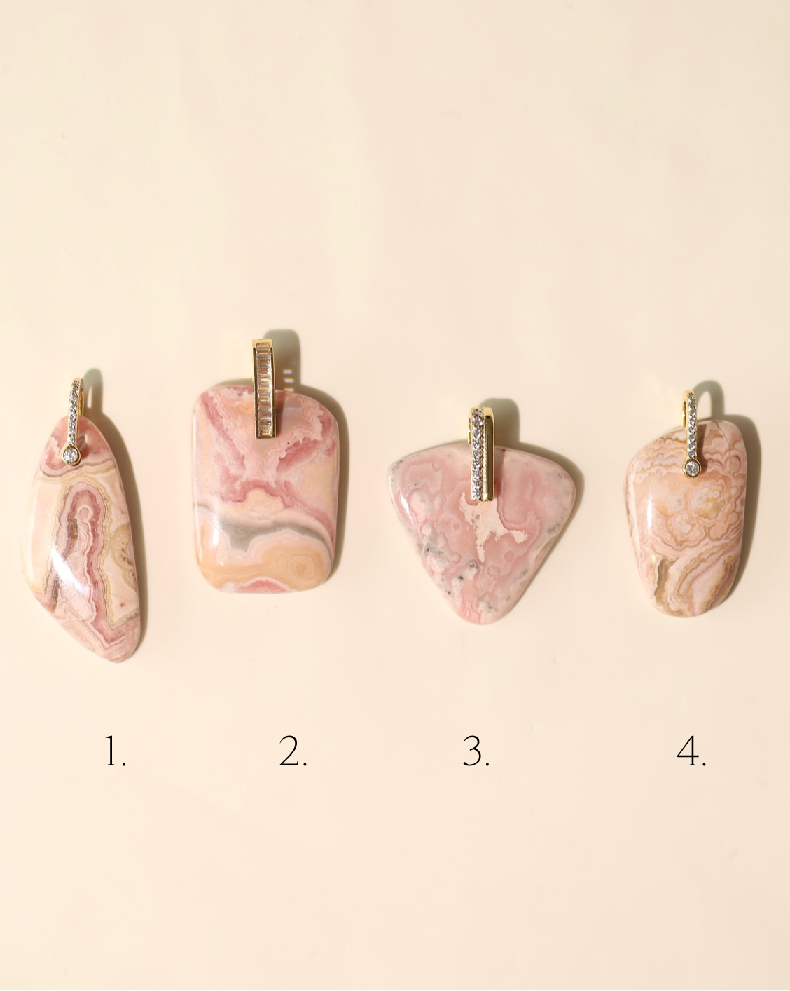 Stone Pendant - Rhodochrosite/Group 2