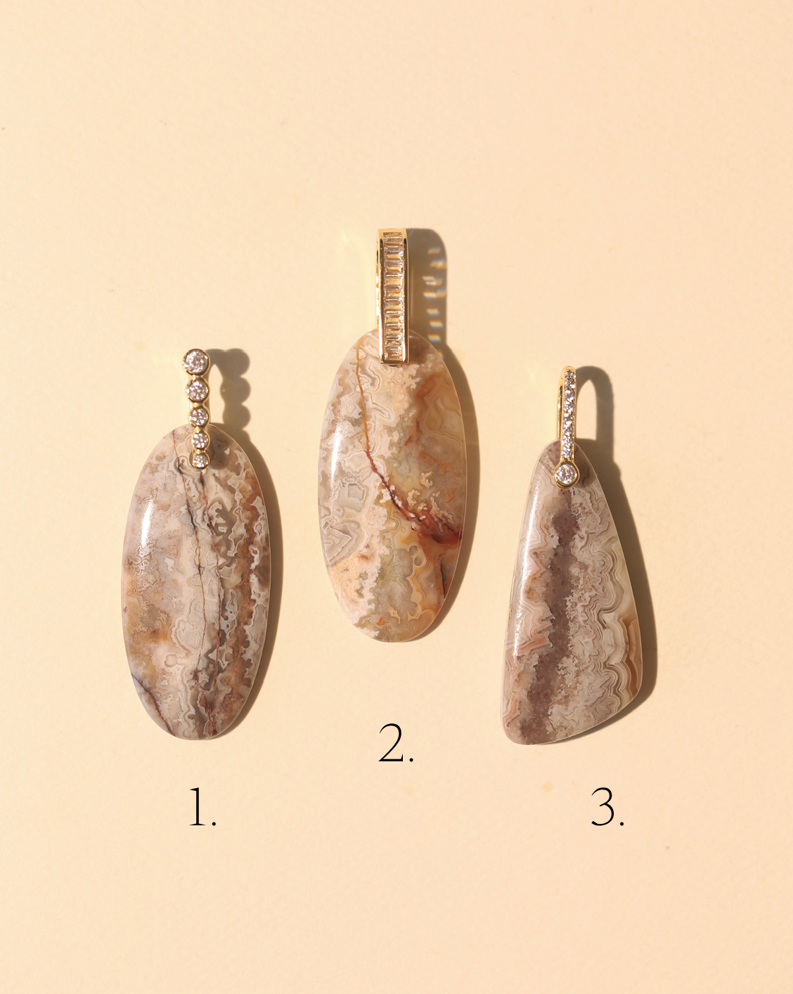Stone Pendant - Amethyst Agate/Group 1