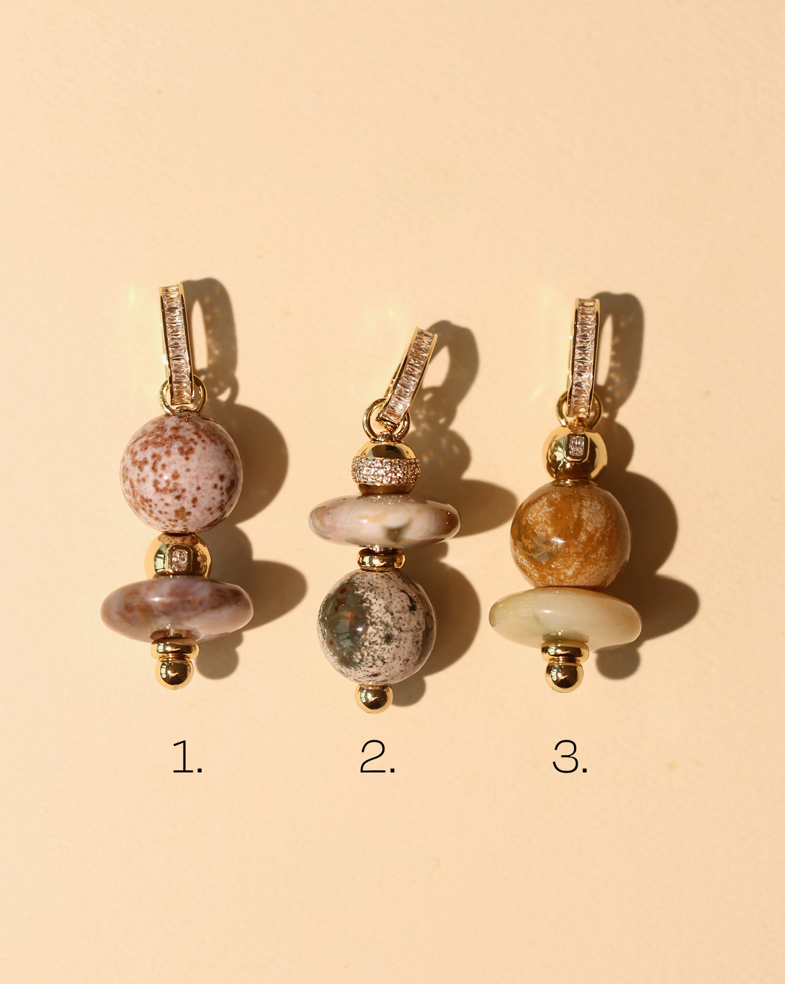 Orbit Pendant - Ocean Jasper Mix/Group 11