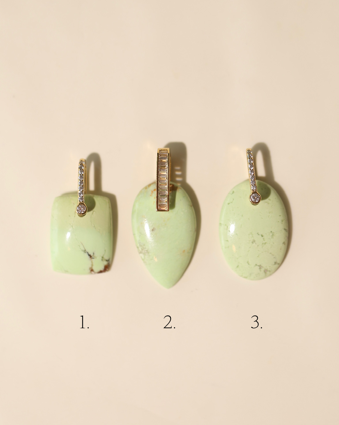 Stone Pendant - Lemon Chrysoprase/Group 3