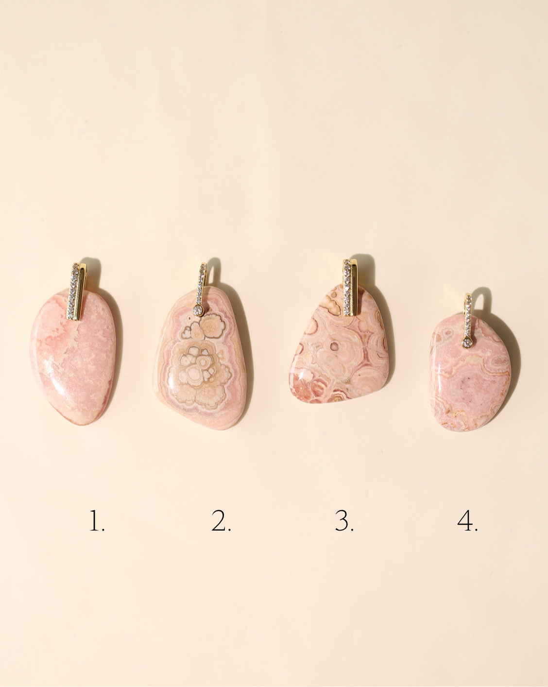 Stone Pendant - Rhodochrosite/Group 3