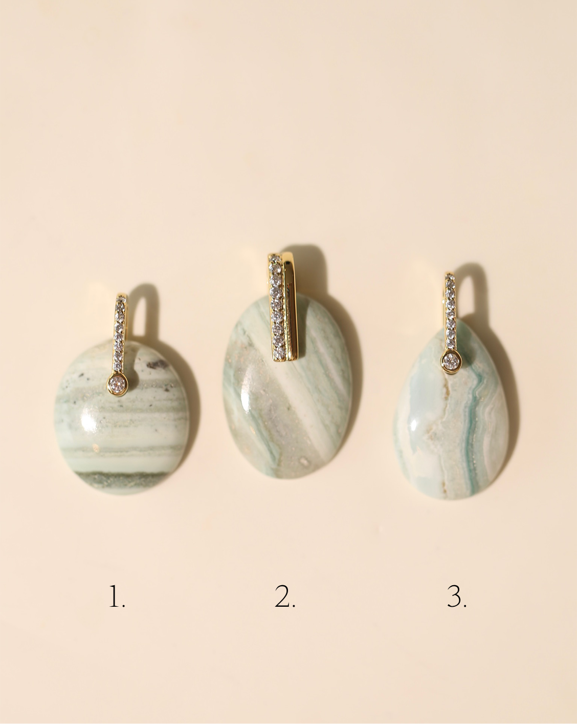 Stone Pendant - Green Opal/Group 3