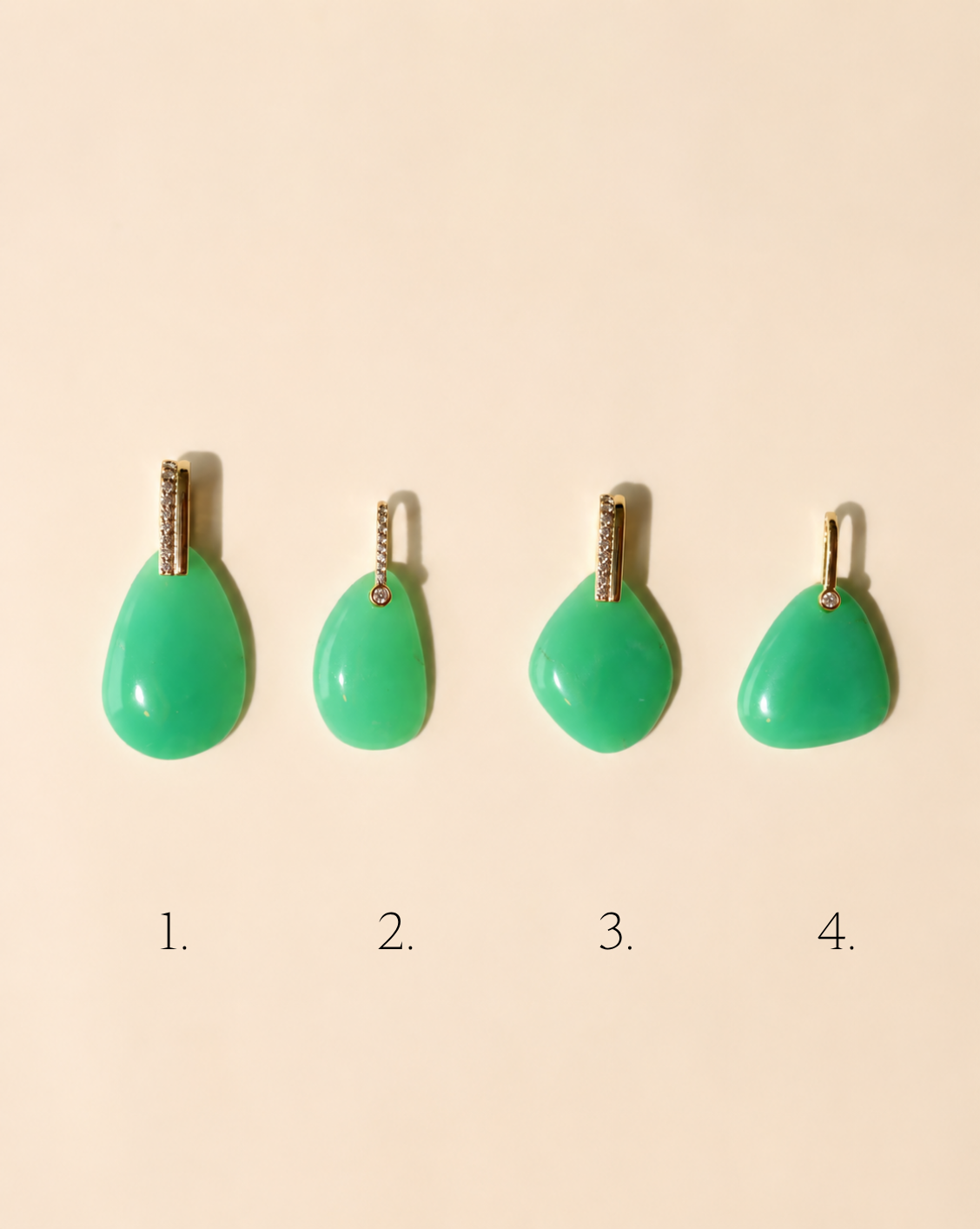 Stone Pendant - Free Form Chrysoprase/Group 1