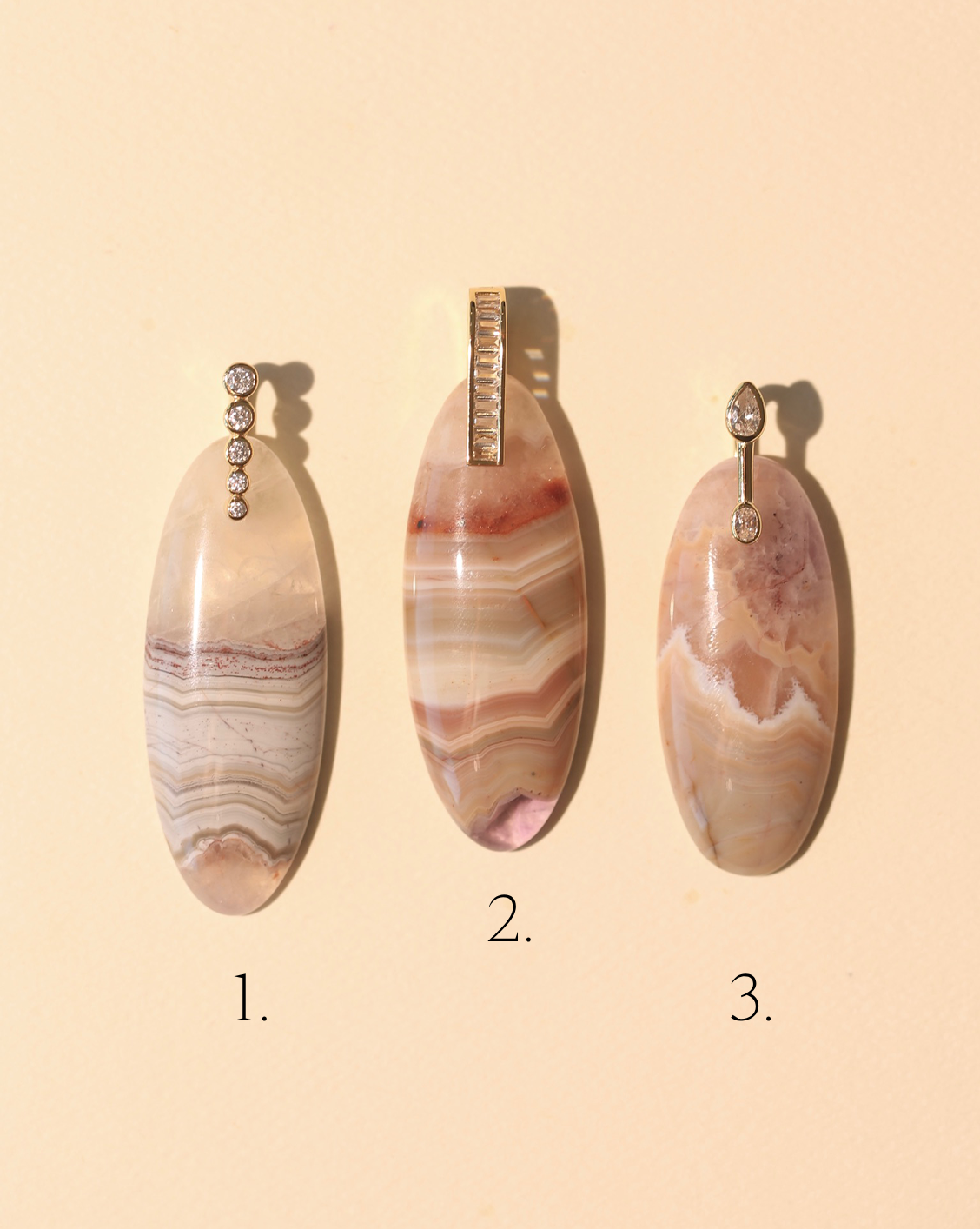Stone Pendant - Amethyst Agate/Group 2