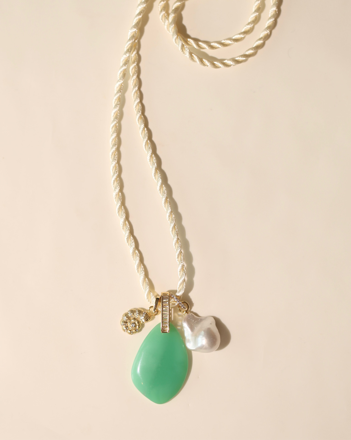 OOAK Necklace - Free Form Chrysoprase #1