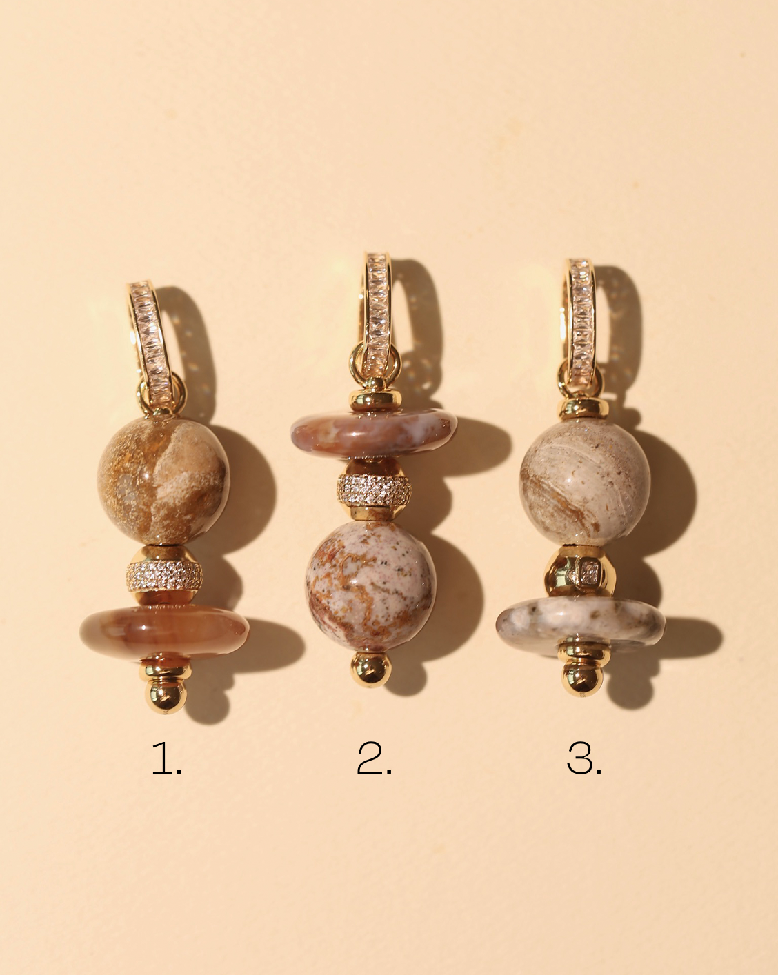 Orbit Pendant - Ocean Jasper Mix/Group 12