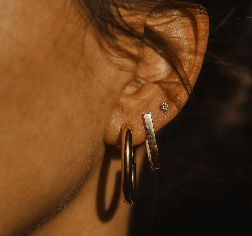 Rolled Hoops - 10k Gold
