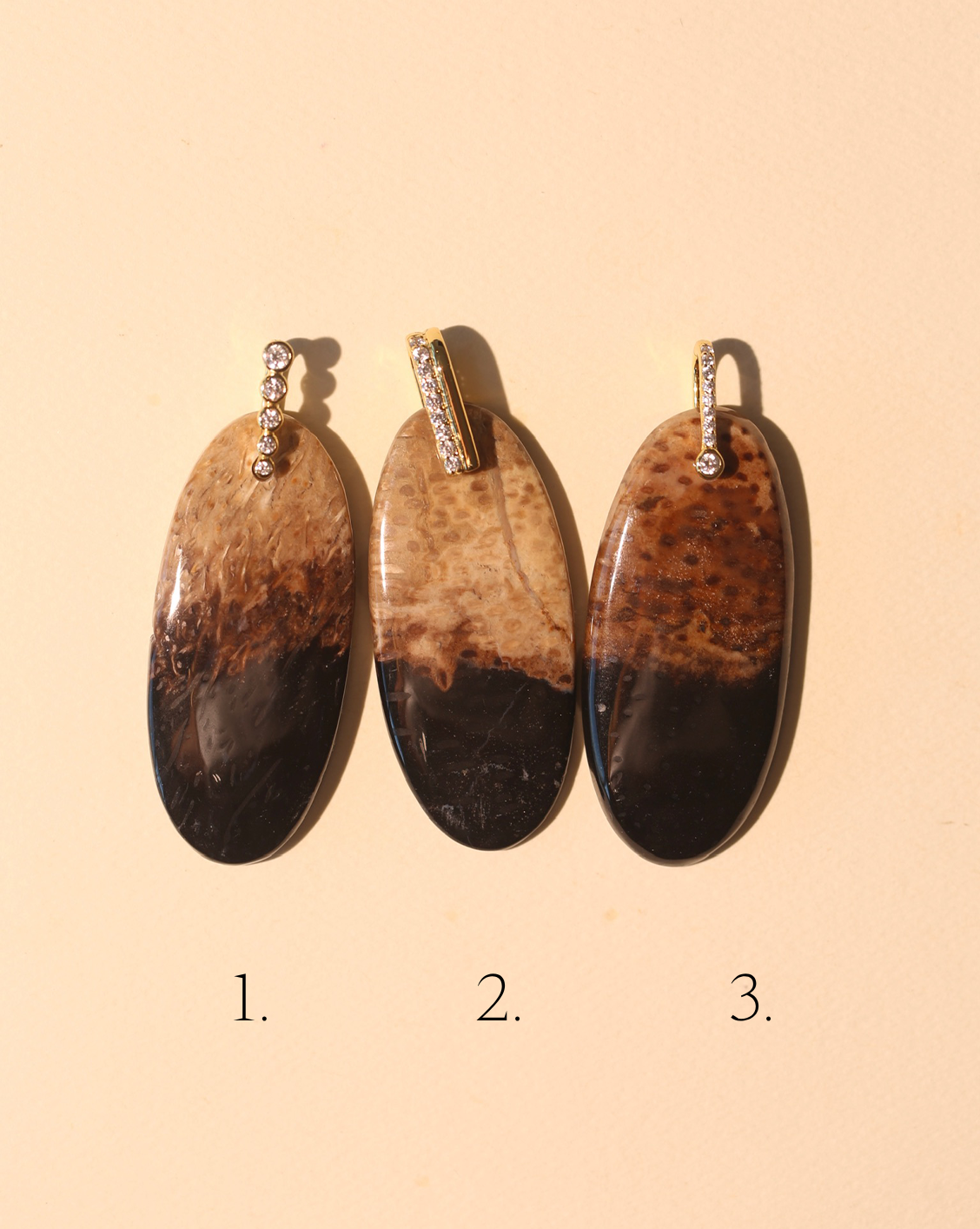 Stone Pendant - Petrified Wood/Group 3
