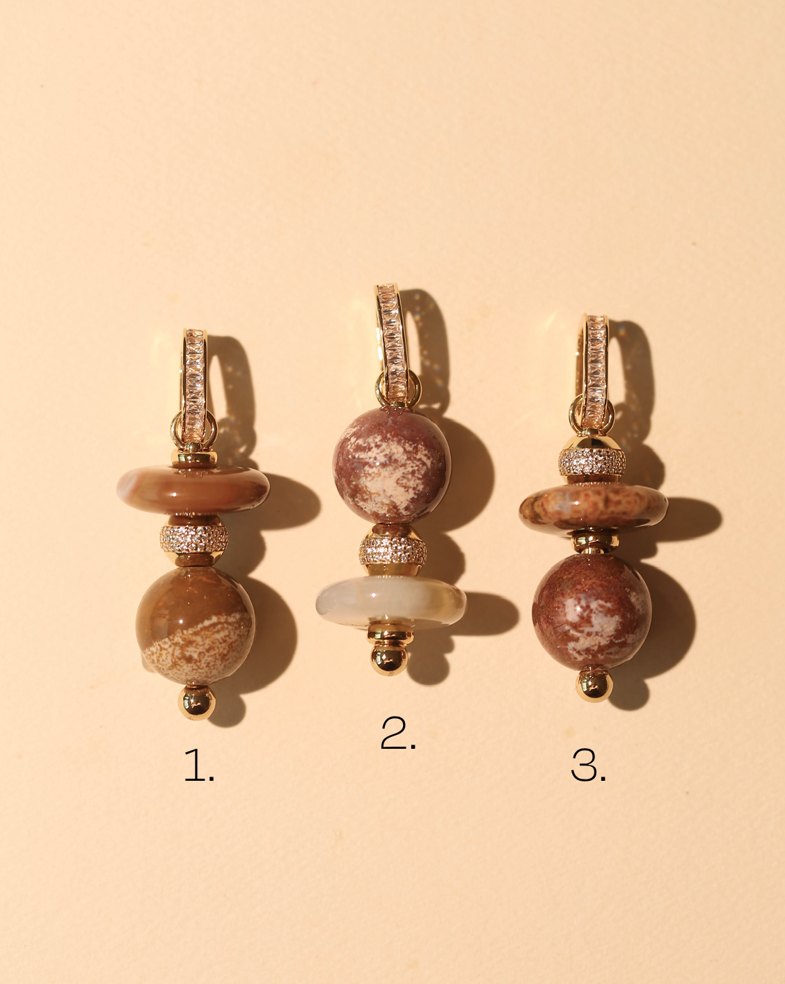 Orbit Pendant - Ocean Jasper Mix/Group 13