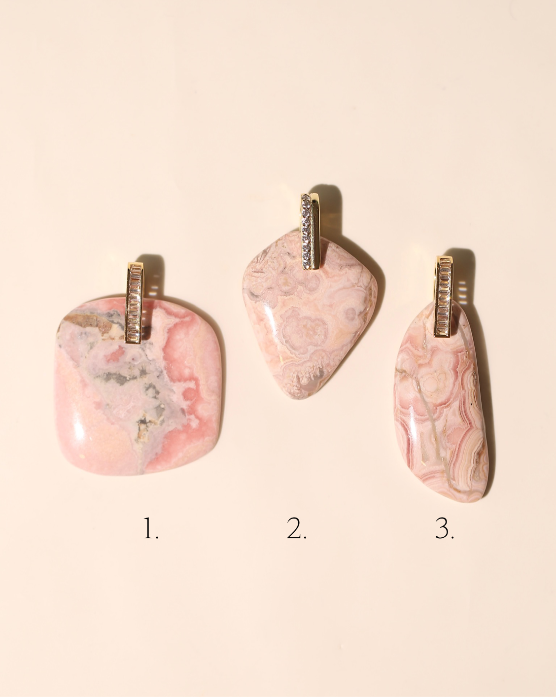 Stone Pendant - Rhodochrosite/Group 1