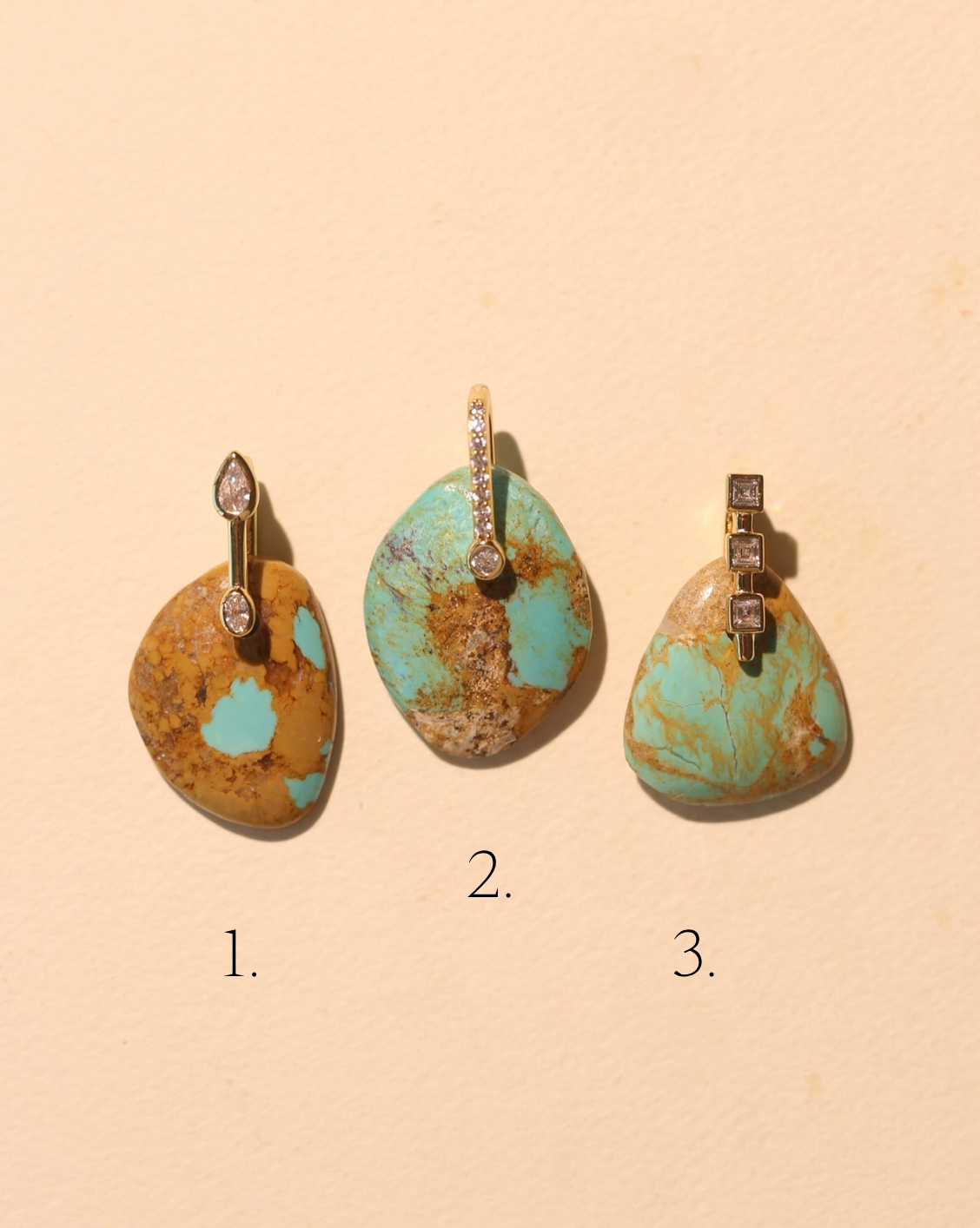 Stone Pendant - Free Form Turquoise/Group 30