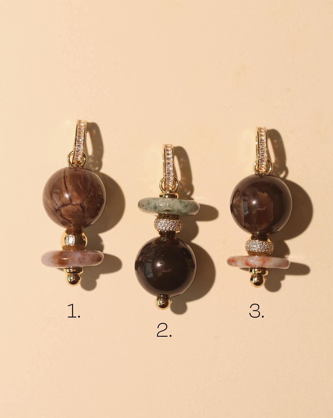 Orbit Pendant - Ocean Jasper Mix/Group 14