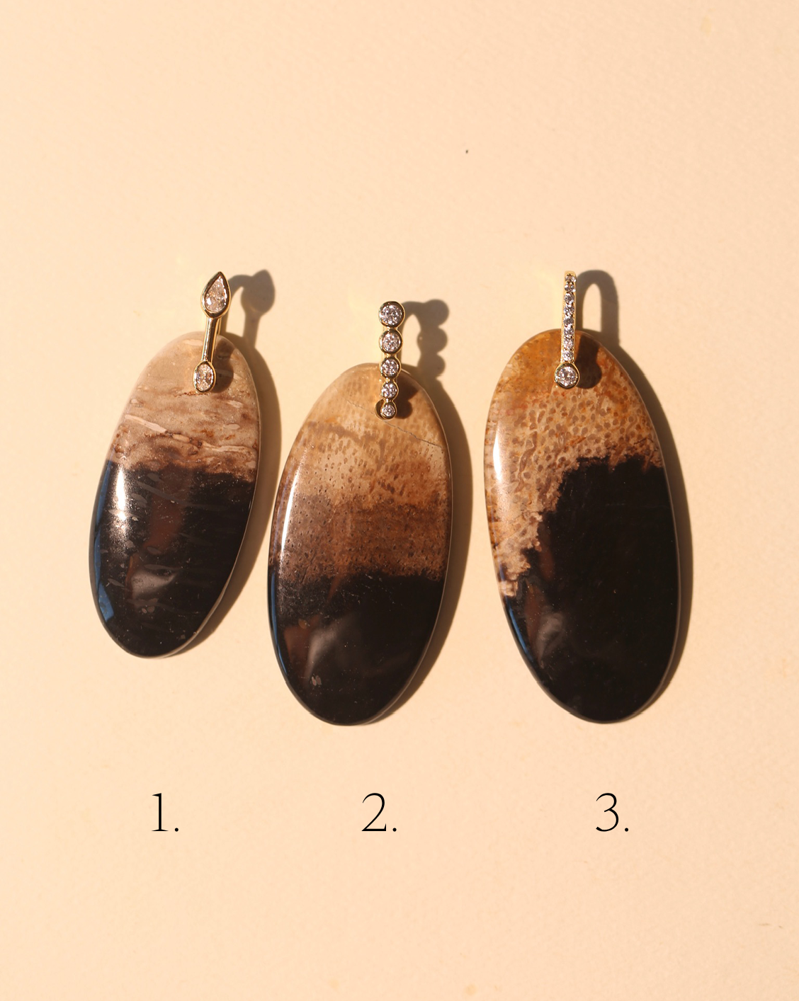 Stone Pendant - Petrified Wood/Group 4