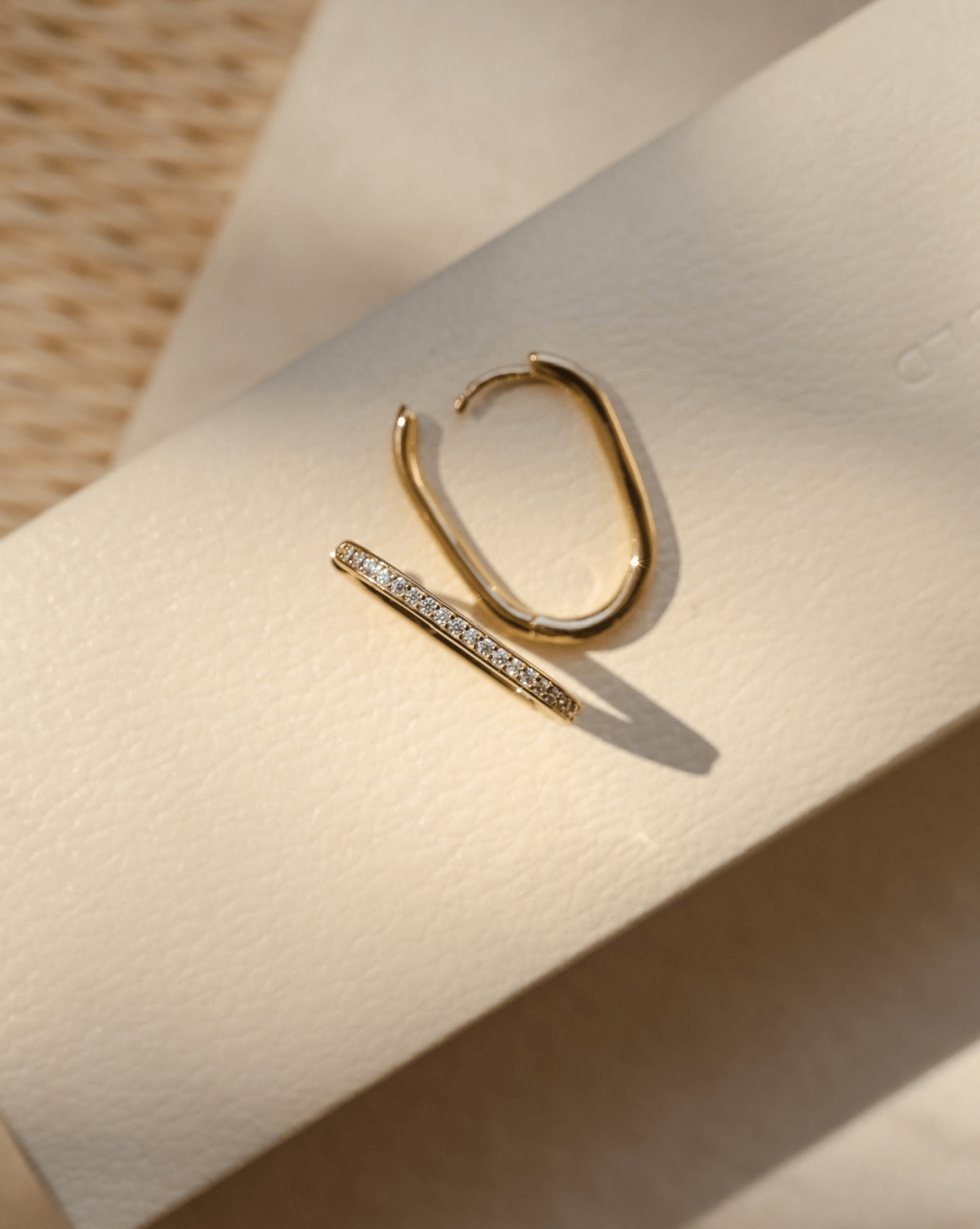 Pave U Link Hoops Gold Vermeil | Products | Melanie Auld Jewelry