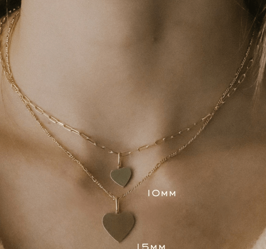 10mm Heart Charm - Gold Vermeil