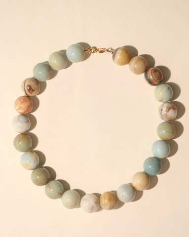 18mm Luxe Beaded Necklace - Amazonite #2