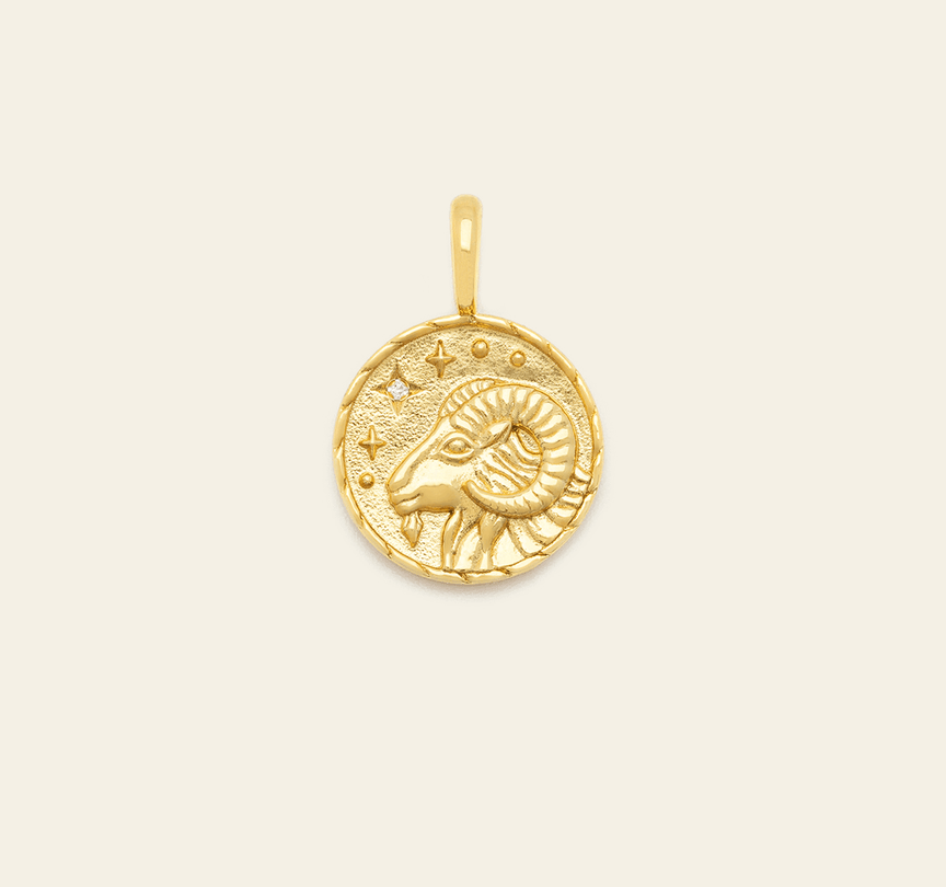 Aries Medallion - Gold Vermeil