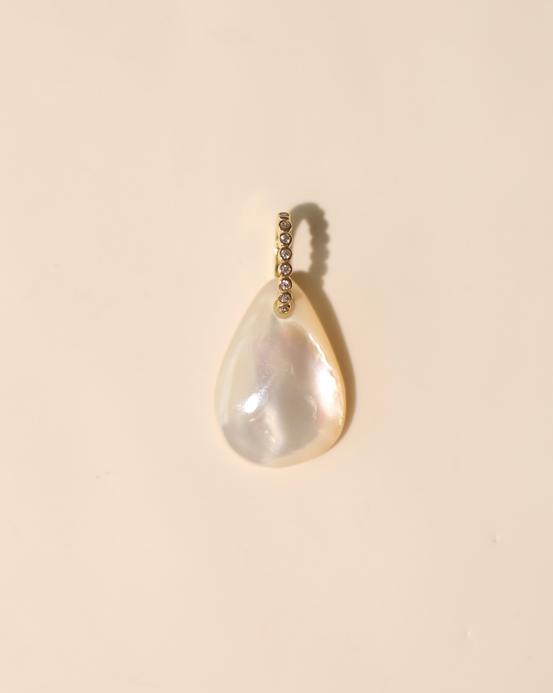 Bezel Drop Charm - MOP
