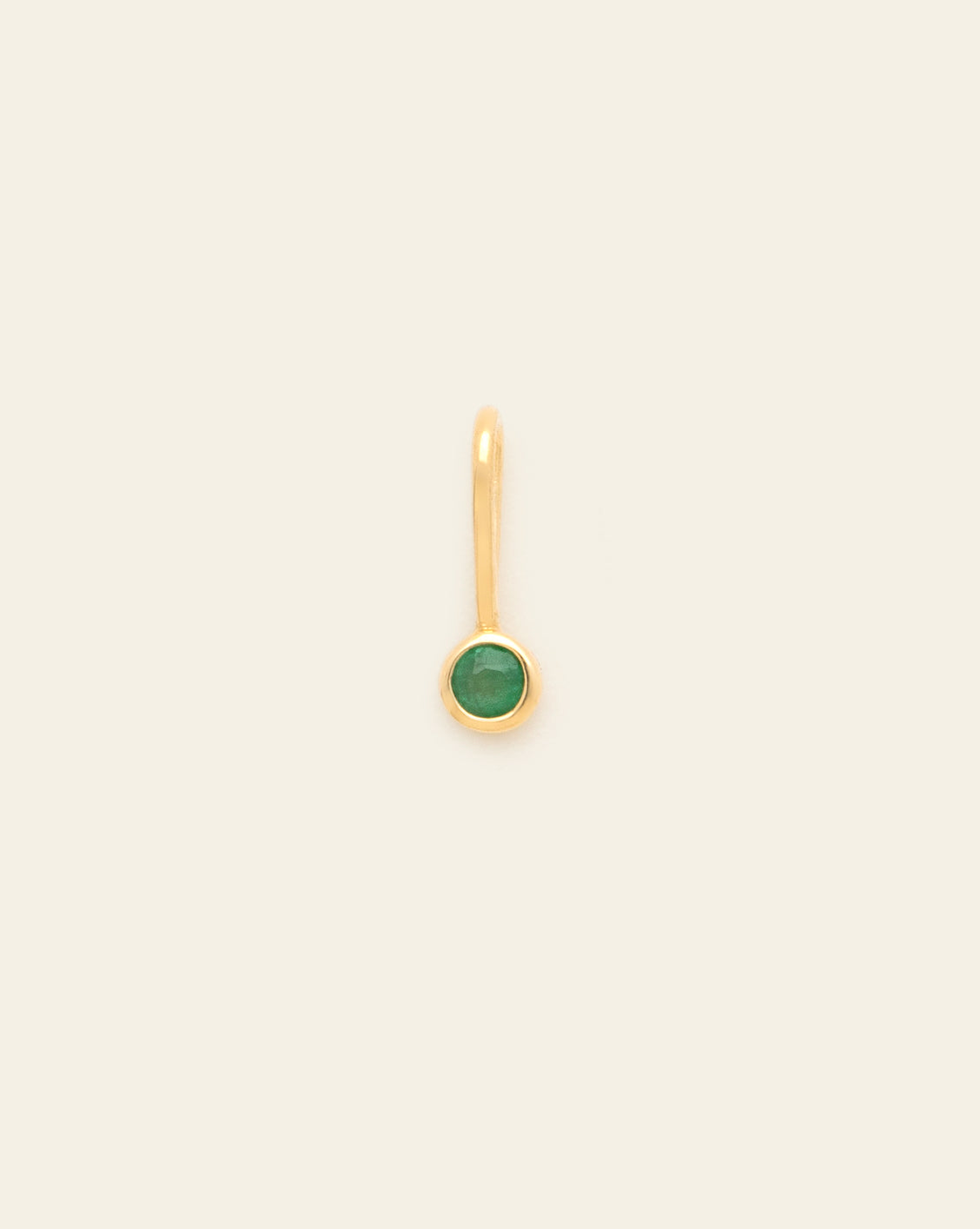 Bezel Set Emerald Pendant 14k Solid Gold | Melanie Auld