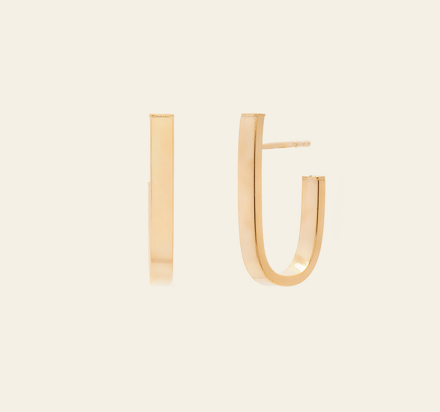 Classic Curved Hoops - 10k Gold