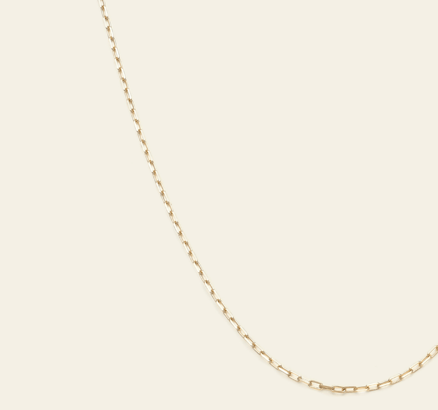 Delicate Staple Chain - 10k Solid Gold