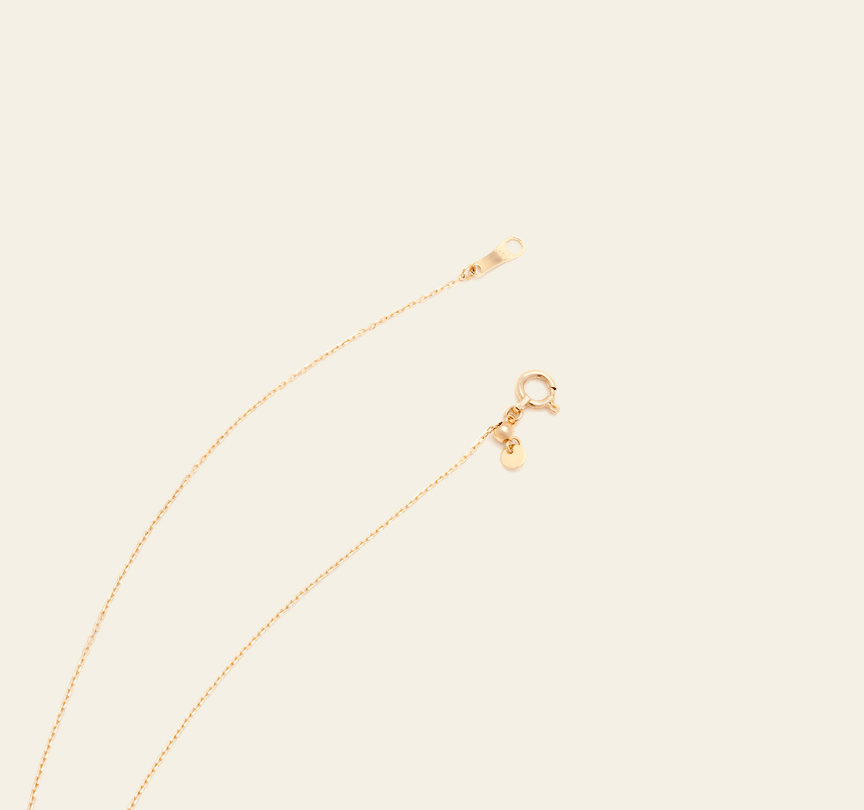 Diamond Arc Necklace - 18k Solid Gold