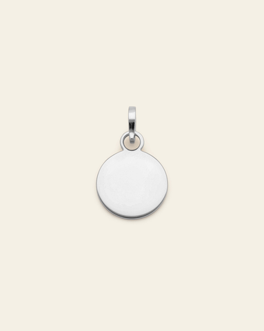 Disc Charm - Sterling Silver