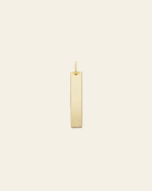 Engravable Bar Charm - 10k Solid Gold