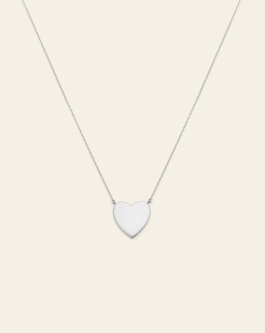 Engravable Heart Necklace Sterling Silver