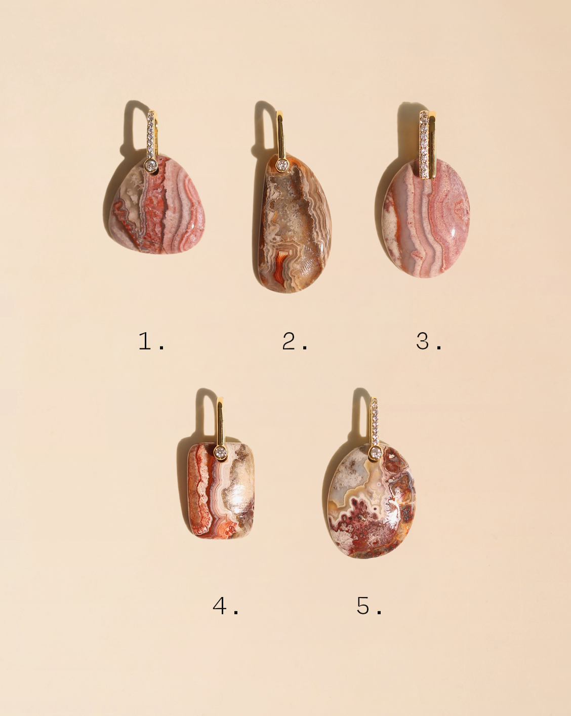 Essential Stone Pendant - Lace Agate/Group 5
