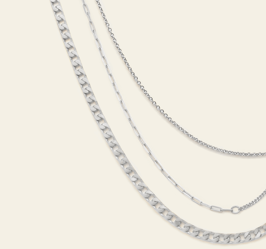 Everyday Chain Set - Sterling Silver