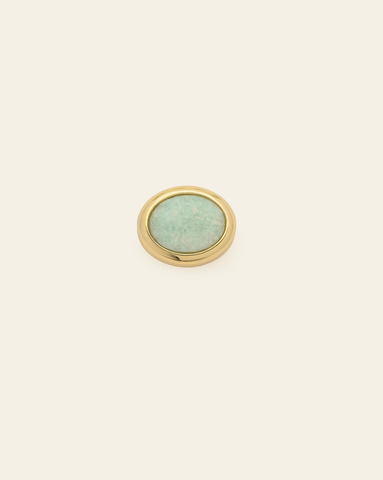 Amazonite Button - Gold