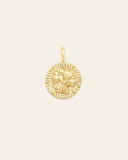 Gemini Medallion - Gold Vermeil