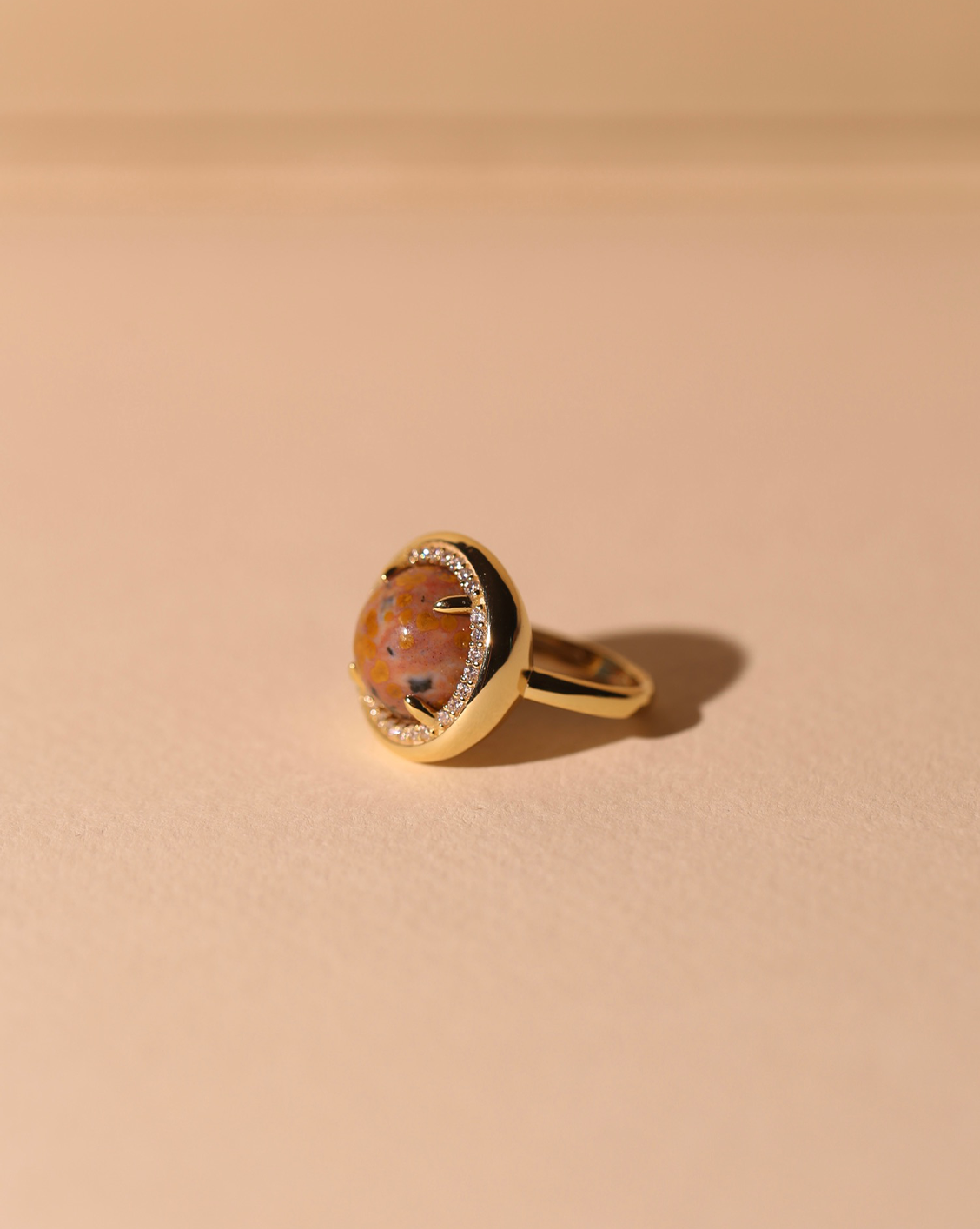 OOAK Halo Ring - Ocean Jasper - Size 6 # 3