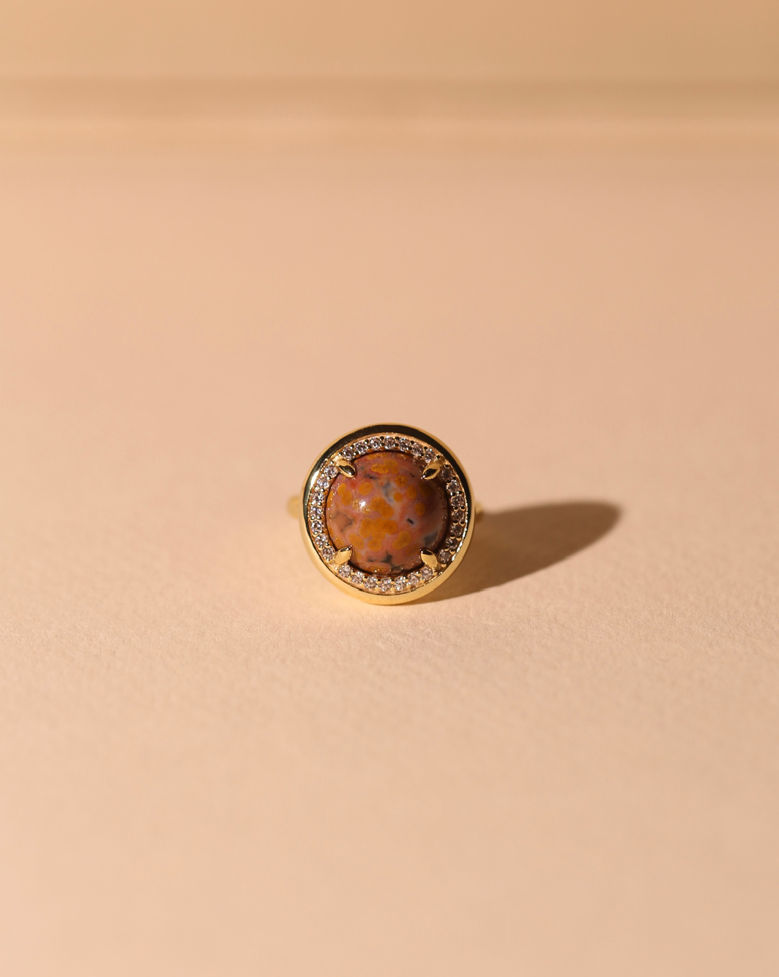 OOAK Halo Ring - Ocean Jasper - Size 6 # 3